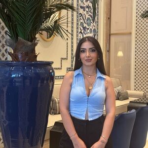 Stradivarius Light Blue Sleeveless Top